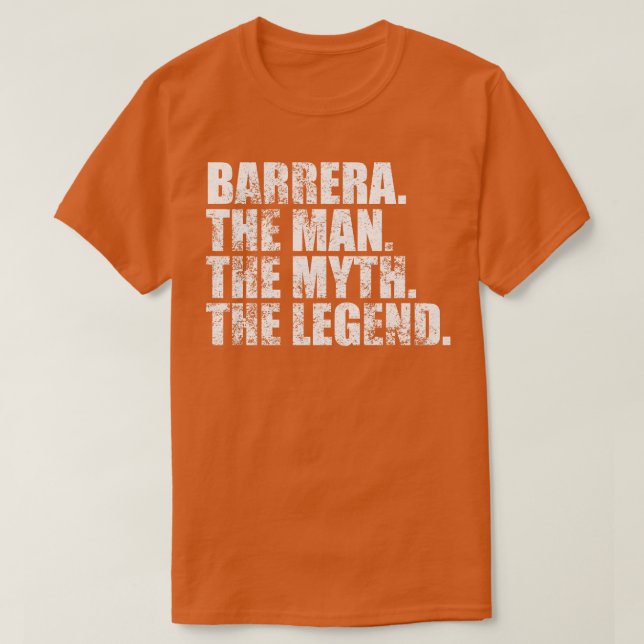 Camiseta BarreraBarrera Nombre de la familia Barrera apelli (Diseño del anverso)