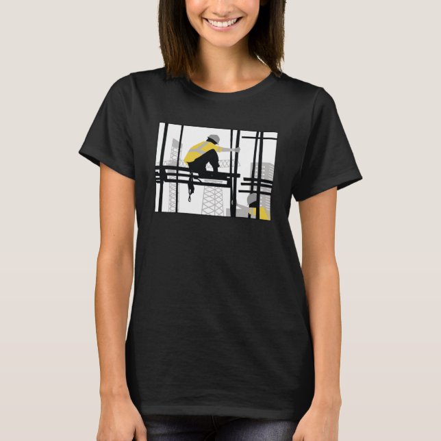 Camiseta Barreras de construcción de trabajadores de constr (Anverso)
