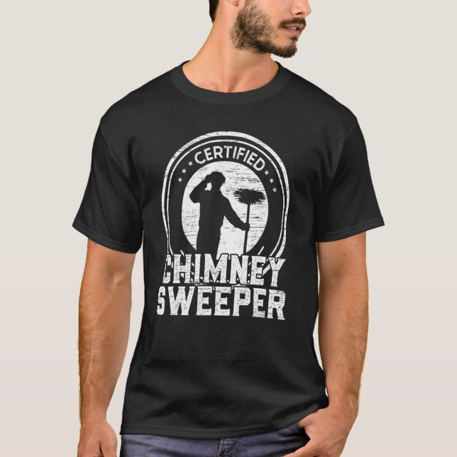 Camiseta Barrido de chimenea certificado por los hombres (Anverso)