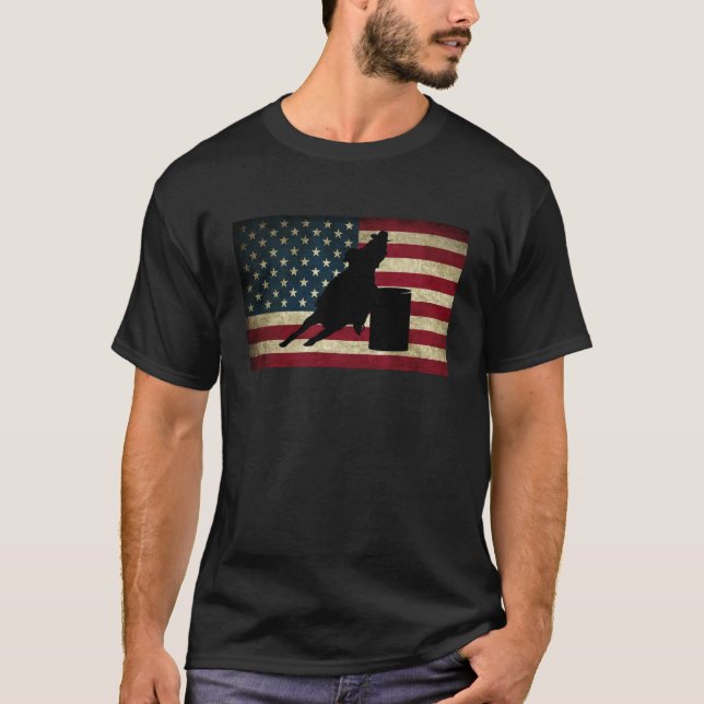 Camiseta Barril americano que compite con a la hembra con (Anverso)