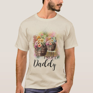 Camiseta Barril de flores coloridas Baby Shower Basic