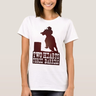Camiseta barril que compite con el caballo del campesino