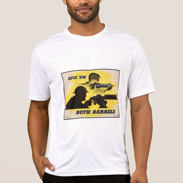 Camiseta Barriles, ejército e industria, esfuerzo de guerra (Anverso)