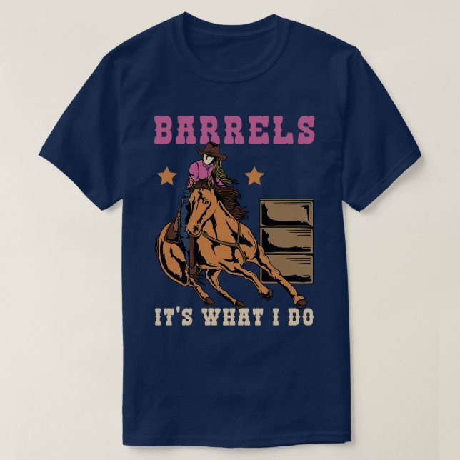 Camiseta Barriles es lo que hago yo a caballo (Diseño del anverso)