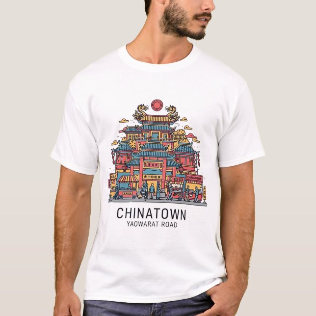 Camiseta Barrio chino de Bangkok (Anverso)