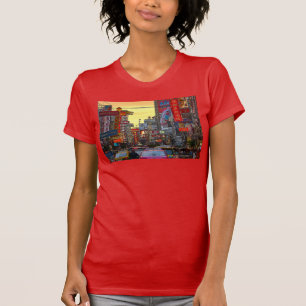 Camiseta Barrio chino en Bangkok Tailandia - Foto alterada
