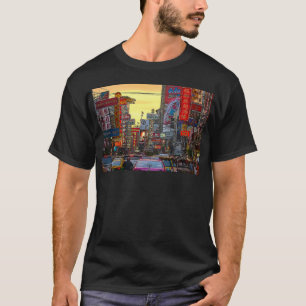 Camiseta Barrio chino en Bangkok Tailandia - Foto alterada