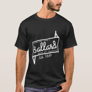 Camiseta Barrio de Ballard Seattle Washington Est 1889