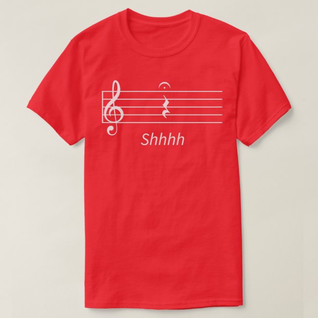 Camiseta Barrio de la música resto Fermata Shhhh (Diseño del anverso)