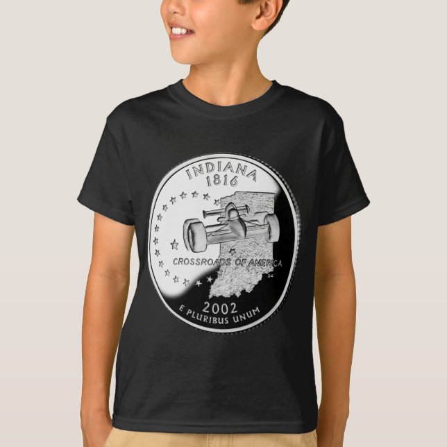 Camiseta Barrio Estatal de Indiana Faux del otro lado (Anverso)