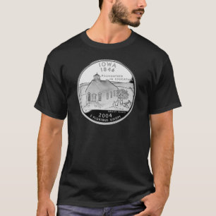 Camiseta Barrio Estatal de Iowa Faux del lado inverso