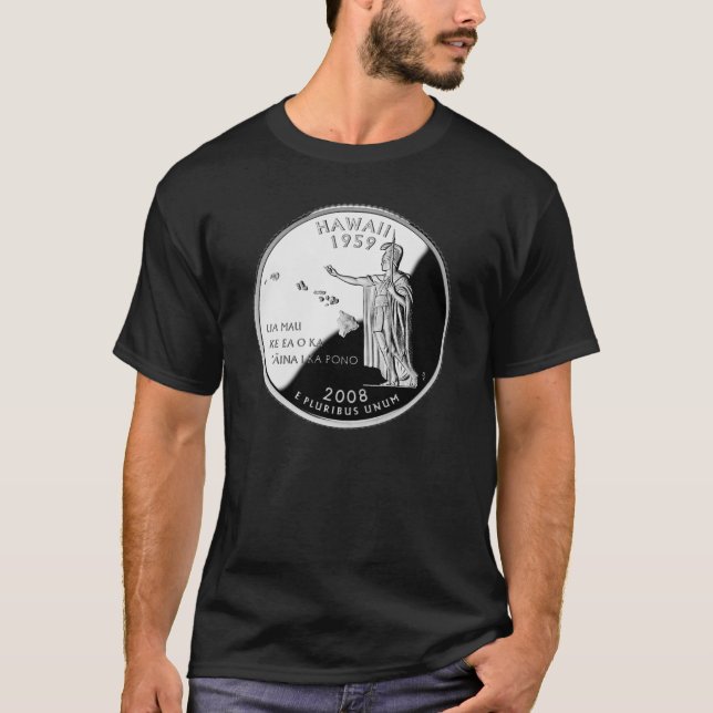 Camiseta Barrio Faux del estado de Hawaii (Anverso)