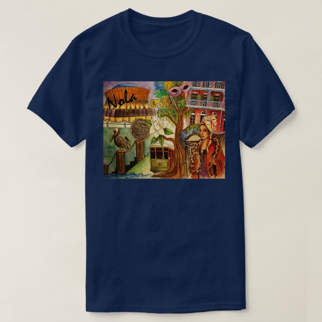 Camiseta Barrio francés de Nueva Orleans y más (Diseño del anverso)