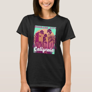 Camiseta Barrio retro de la playa de palmeras de California