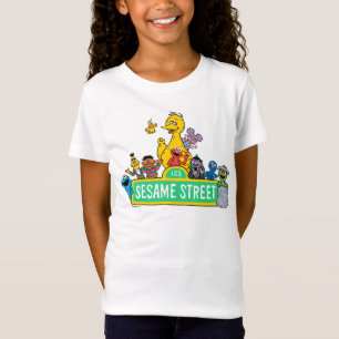 Camiseta Barrio Sésamo Alrededor del Rótulo Plaza Sésamo