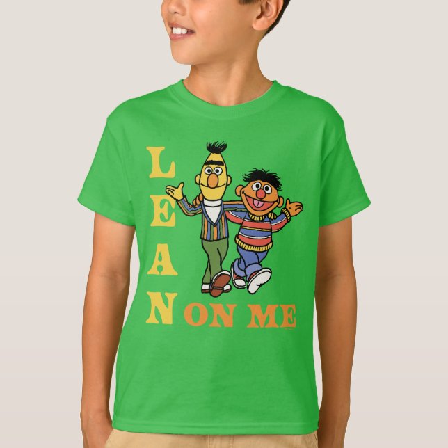 Camiseta Barrio Sésamo | Bert y Ernie Lean sobre mí (Anverso)