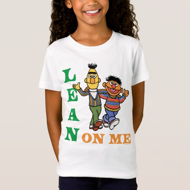 Camiseta Barrio Sésamo | Bert y Ernie Lean sobre mí (Anverso)