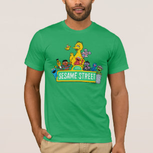 Camiseta Barrio Sésamo   Color completo con placas