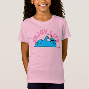 Camiseta Barrio Sésamo   Cookie Monster Disfrutar la vida