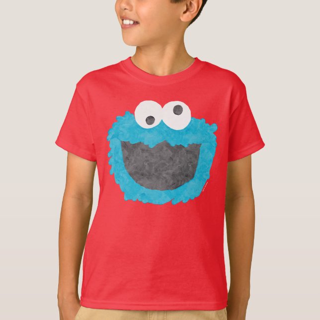 Camiseta Barrio Sésamo | Cookie Monster Face (Anverso)