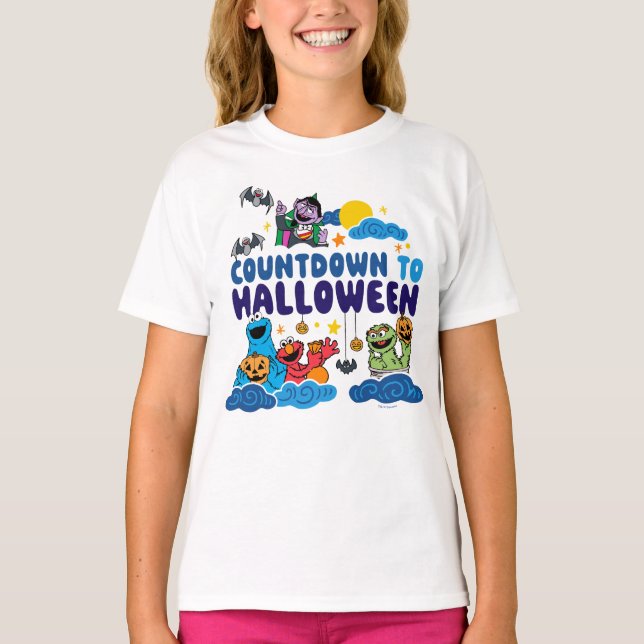 Camiseta Barrio Sésamo | Cuenta regresiva para Halloween (Anverso)