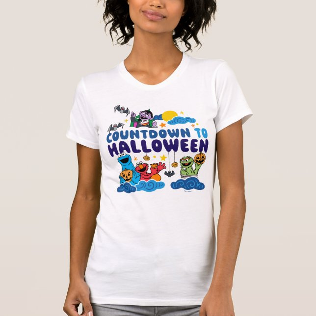 Camiseta Barrio Sésamo | Cuenta regresiva para Halloween (Anverso)