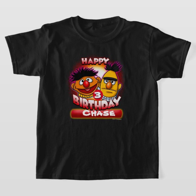 Camiseta Barrio Sésamo | Cumpleaños de Bert y Ernie (Distribución)