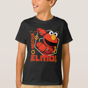 Camiseta Barrio Sésamo   Diseño Elmo de los Edificios Mecha
