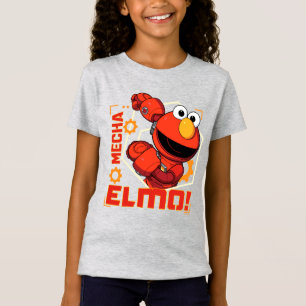 Camiseta Barrio Sésamo Diseño Elmo de los Edificios Mecha