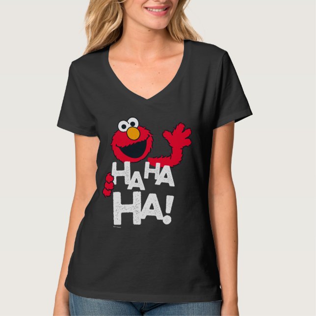 Camiseta Barrio Sésamo | Elmo - ¡Ja ja! (Anverso)