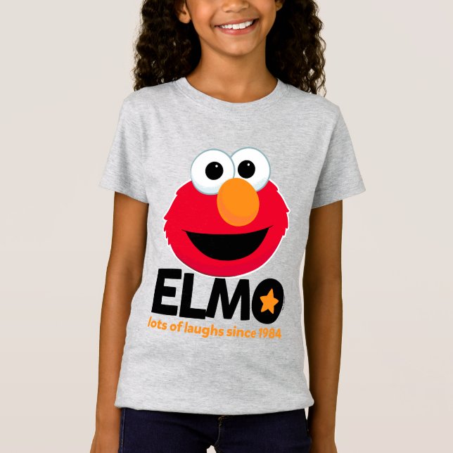 Camiseta Barrio Sésamo | Elmo Lots of Laughs Desde 1984 (Anverso)