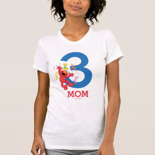 Camiseta Barrio Sésamo   Elmo - Madre de cumpleaños arcoiri
