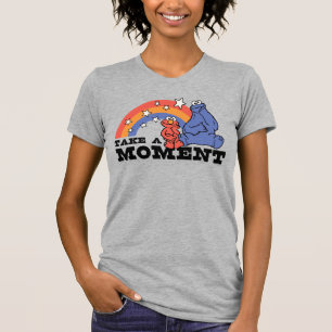 Camiseta Barrio Sésamo   Elmo y Cookie toman un momento