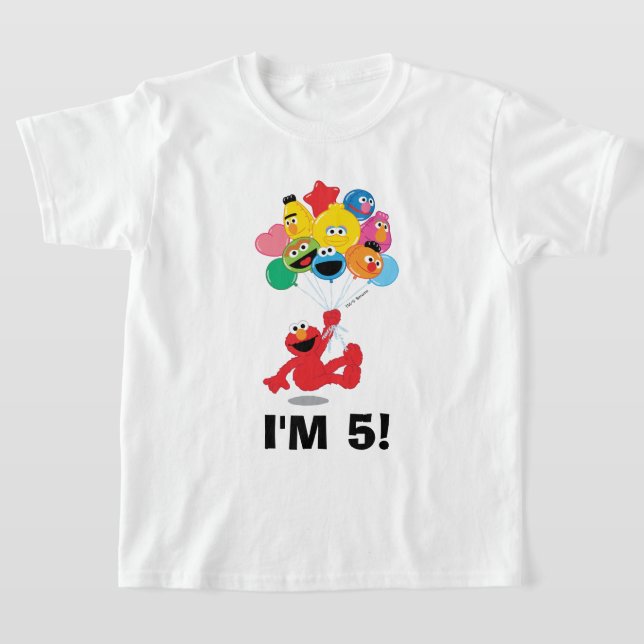 Camiseta Barrio Sésamo | Elmo y Pals - Globos de cumpleaños (Distribución)