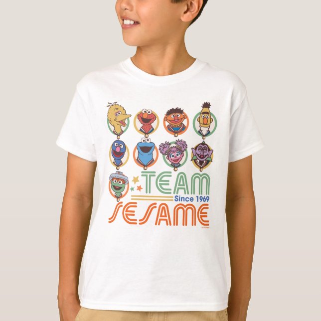Camiseta Barrio Sésamo | Equipo Sesame desde 1969 (Anverso)