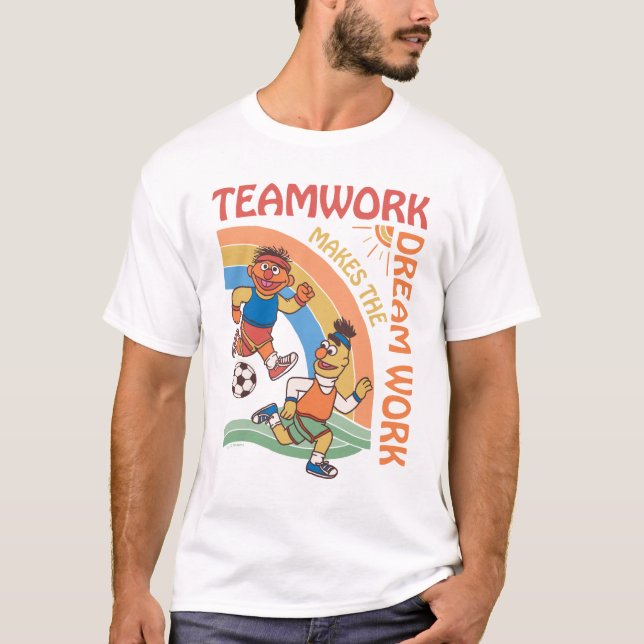 Camiseta Barrio Sésamo | Ernie y Bert Teamwork (Anverso)