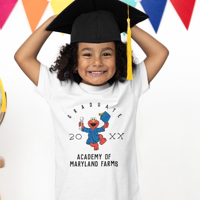 Camiseta Barrio Sésamo | Graduado Elmo de Preescolar (Kid wearing t-shirt)