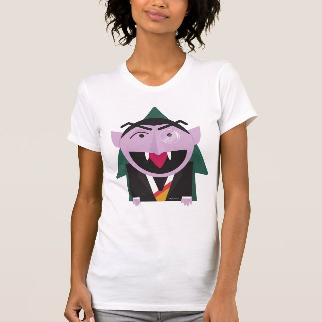 Camiseta Barrio Sésamo | Ilustracion Count von Count (Anverso)