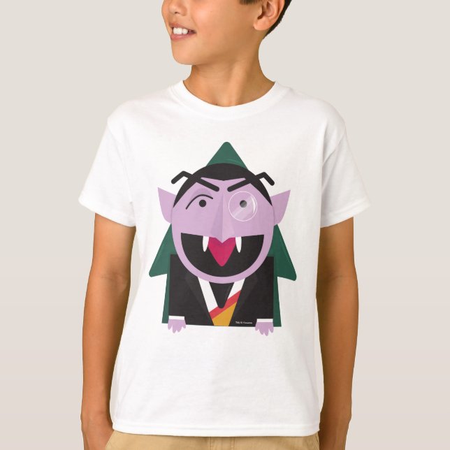 Camiseta Barrio Sésamo | Ilustracion Count von Count (Anverso)