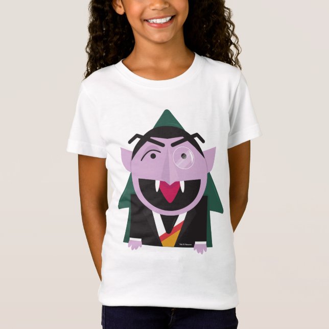 Camiseta Barrio Sésamo | Ilustracion Count von Count (Anverso)