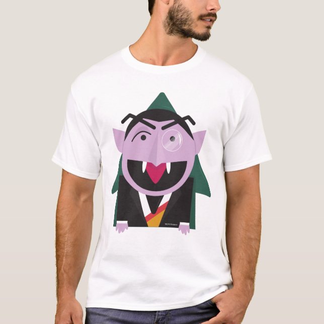 Camiseta Barrio Sésamo | Ilustracion Count von Count (Anverso)