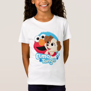Camiseta Barrio Sésamo   Insignia Elmo y Tango