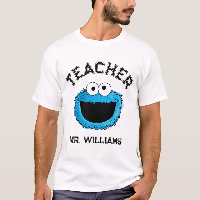 Camiseta Barrio Sésamo | Maestra de Monstruo de Cookie (Anverso)