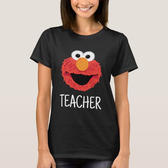 Camiseta Barrio Sésamo | Maestra Elmo Face (Anverso)