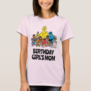 Camiseta Barrio Sésamo   Mamá del Chica de cumpleaños de Se