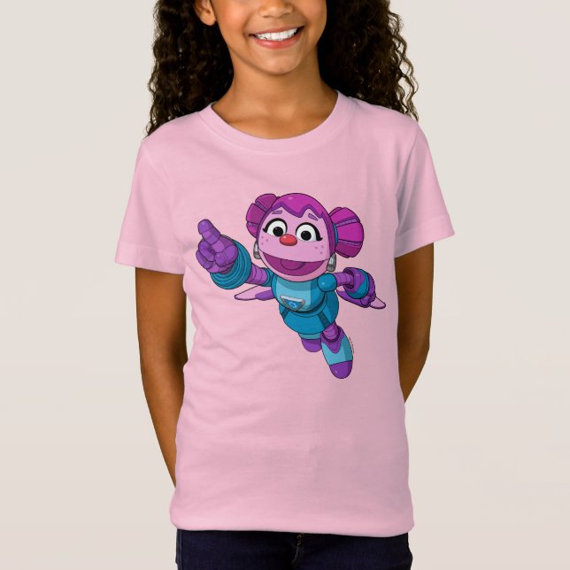 Camiseta Barrio Sésamo | Mecha Builders Abby (Anverso)
