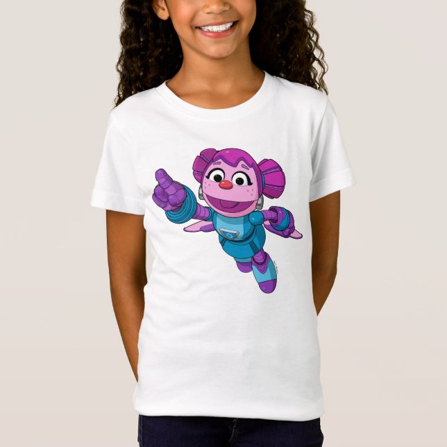 Camiseta Barrio Sésamo | Mecha Builders Abby (Anverso)