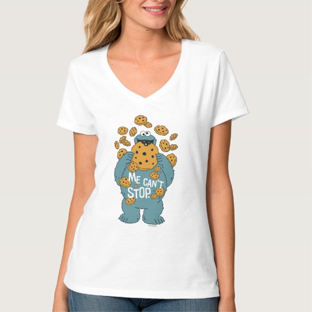 Camiseta Barrio Sésamo | Monstruo de la cookie - No puedo p (Anverso)