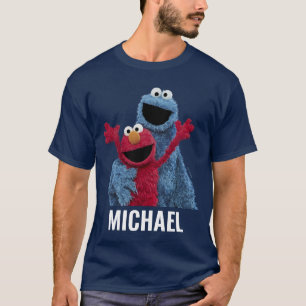Camiseta Barrio Sésamo Monstruo Elmo y Cookie