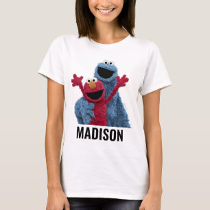 Camiseta Barrio Sésamo   Monstruo Elmo y Cookie